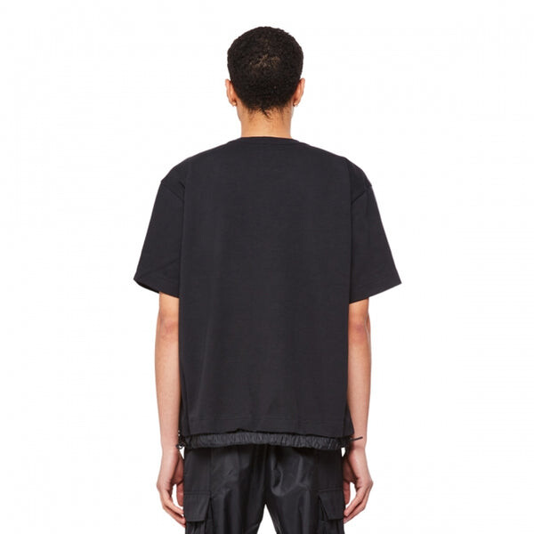 Футболка x sacai logo t-shirt 'black white' Nike, черный — фото 4