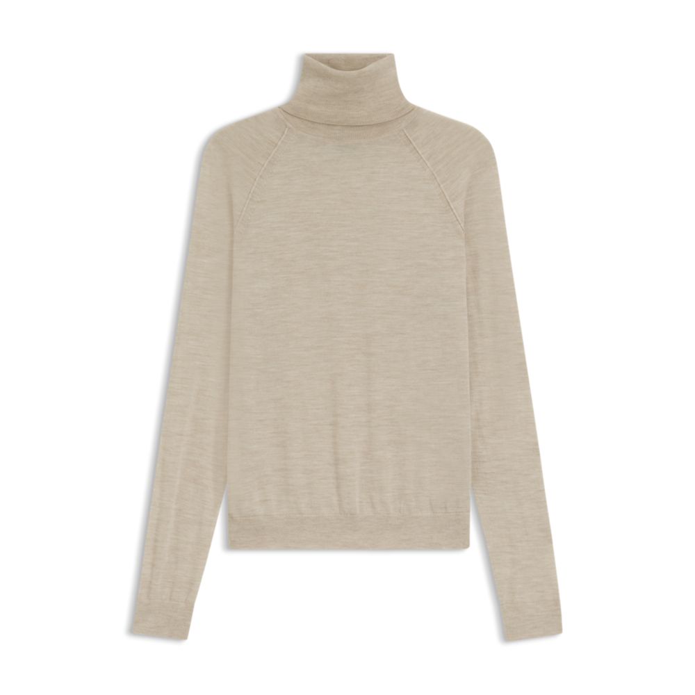 

Водолазка из мериносовой шерсти Boss, светло-бежевый