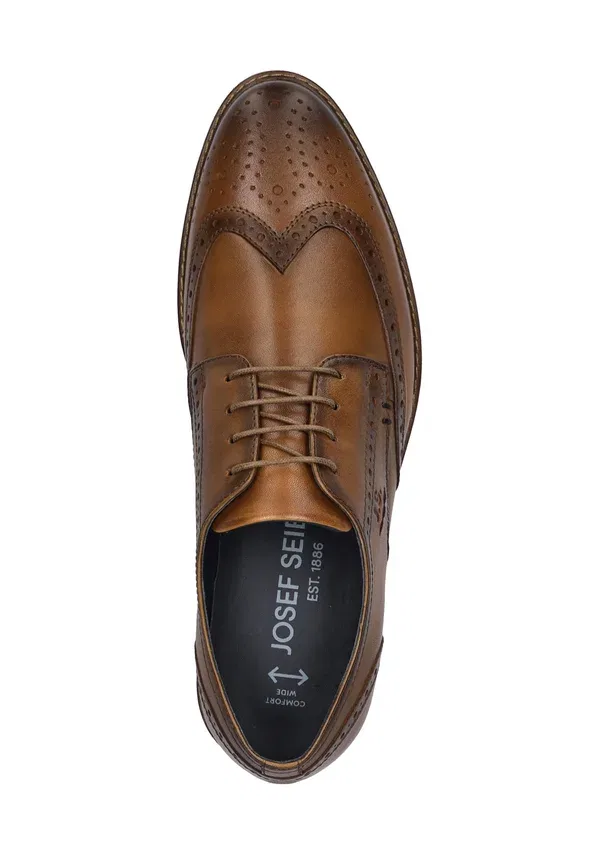 Ботинки Desmond smart lace ups Josef Seibel, коньяк — фото 3