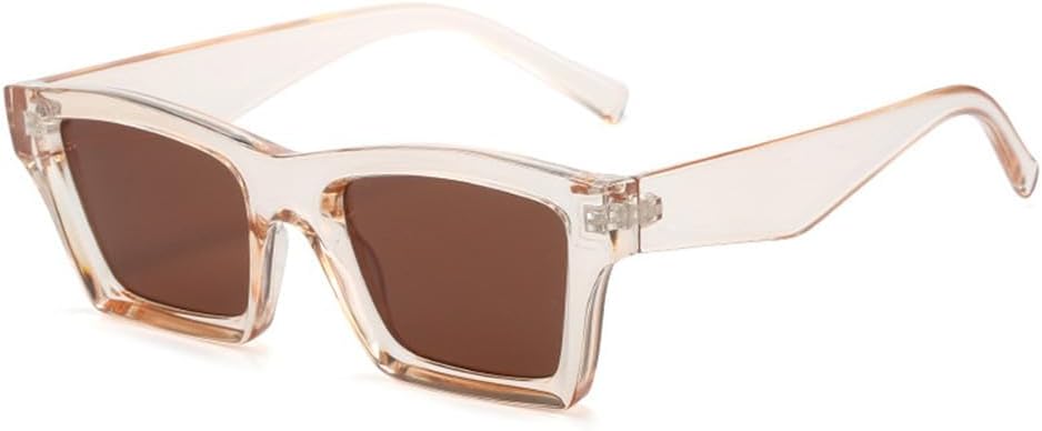 

Солнцезащитные очки UV400 для мужчин и женщин | Леопардовый принт, маленькая оправа | Линзы конфетных цветов для вождения и занятий спортом на открытом воздухе generic, Champagne Tea