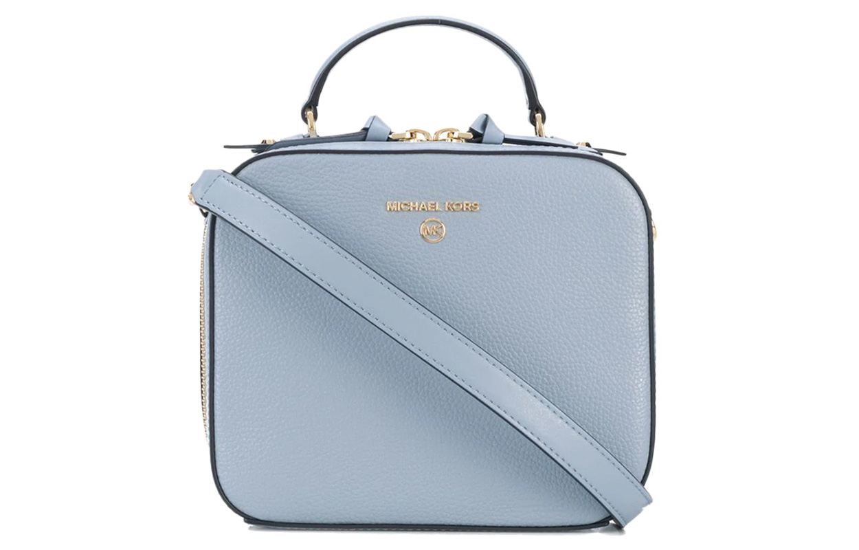 

MICHAEL KORS Сумка через плечо из кожи коровы среднего размера женская светло-голубая