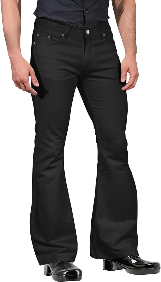 Брюки клеш, джинсы, Black