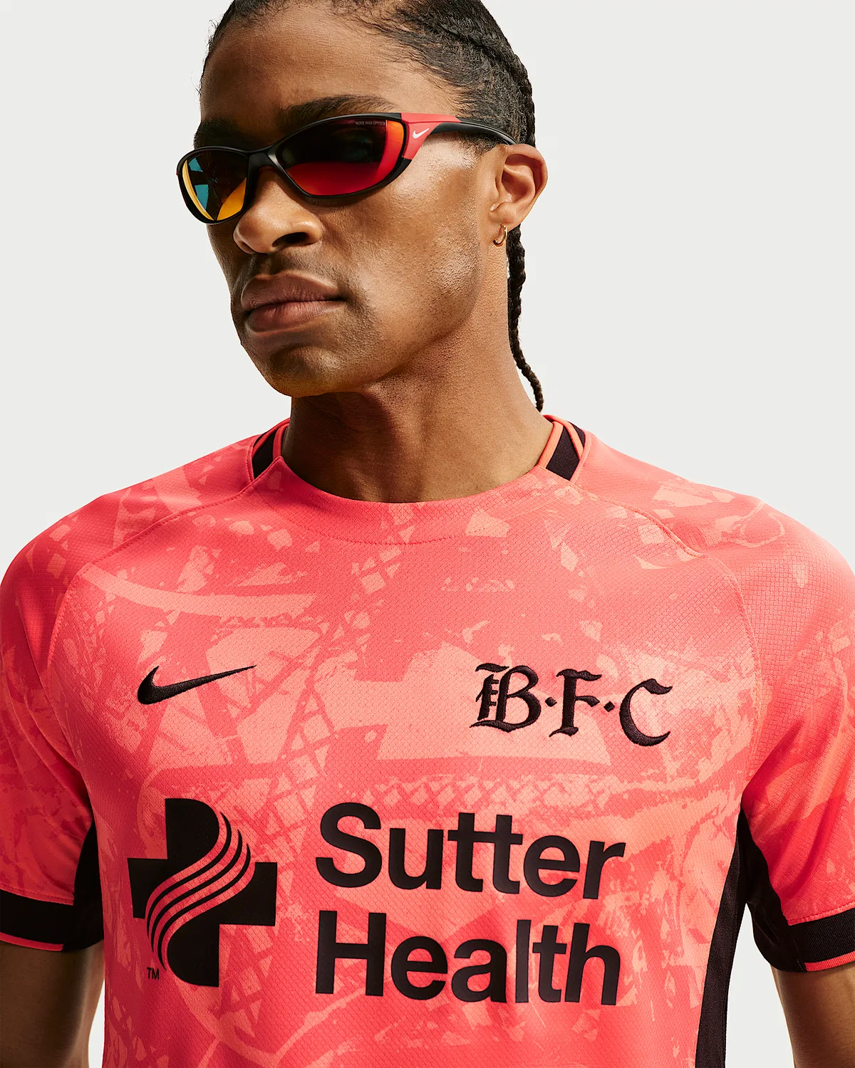 Мужская футболка Nike Dri-FIT NWSL Replica Jersey Bay FC Stadium Away, Rush Coral — фото 3