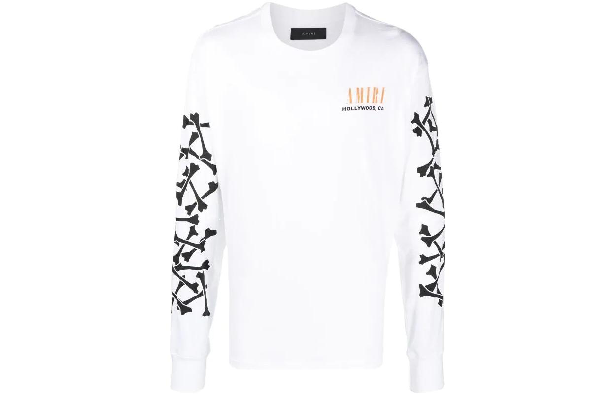 

Футболка с длинным рукавом Bones AMIRI, белый