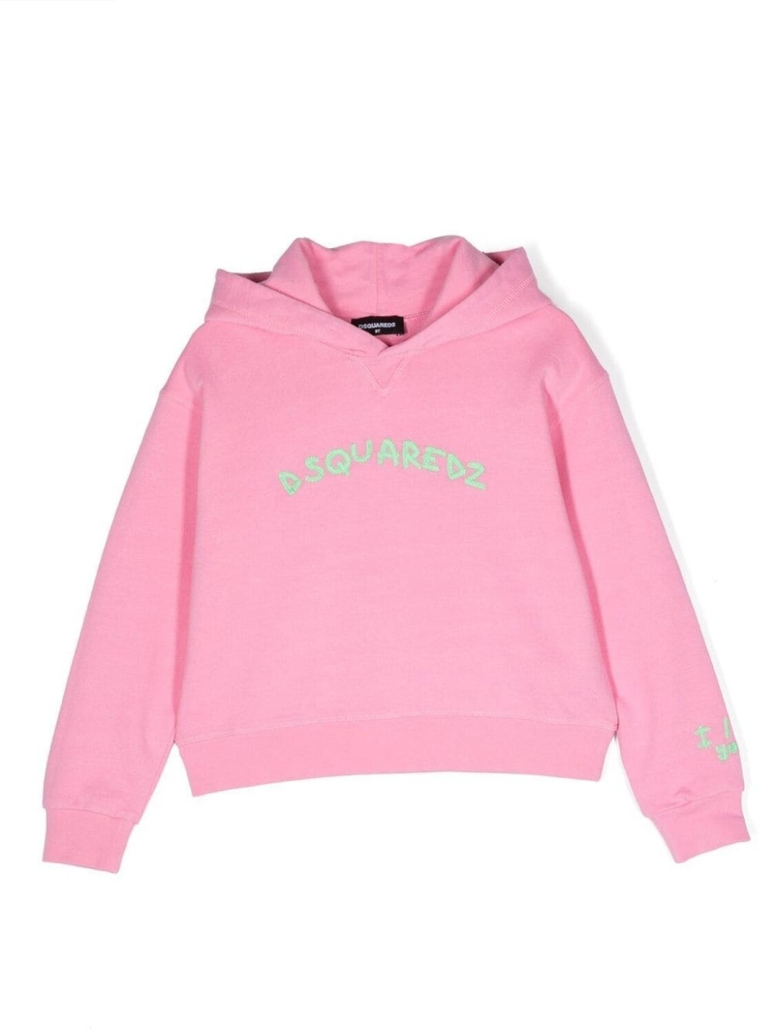 

Dsquared2 logo-embroidered longsleeved hoodie, розовый