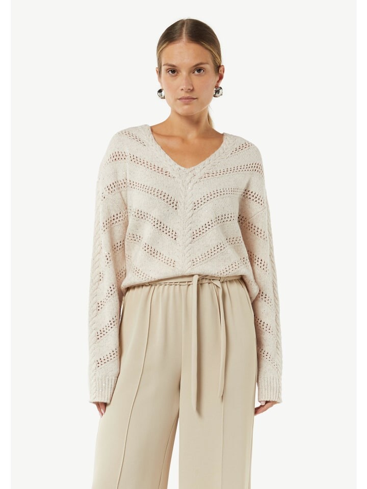 

Пуловер comma Strickpullover langarm, бежевый