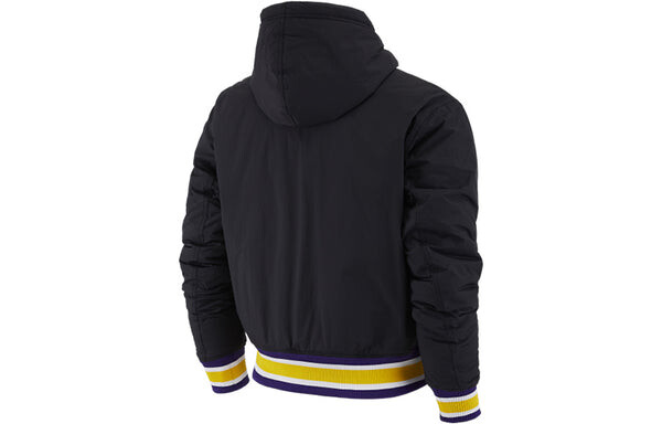 Куртка los angeles lakers casual sports hooded jacket black Nike, черный — фото 2