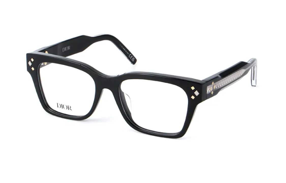 

DIOR Оправа очков нестандартной формы для мужчин черная, Black