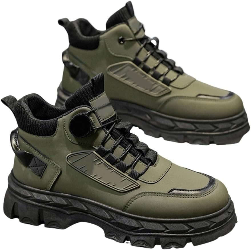 

Мужские ретро повседневные массивные ботинки на щиколотку, удобные мужские ручной работы ботинки для активного отдыха на улице Generic, зеленый