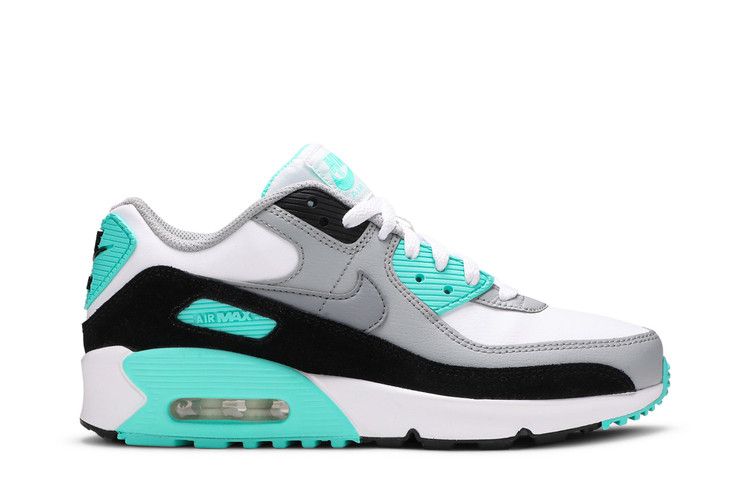 Кроссовки Nike Air Max 90 Leather GS 'Hyper Turquoise', бирюзовый — фото 2