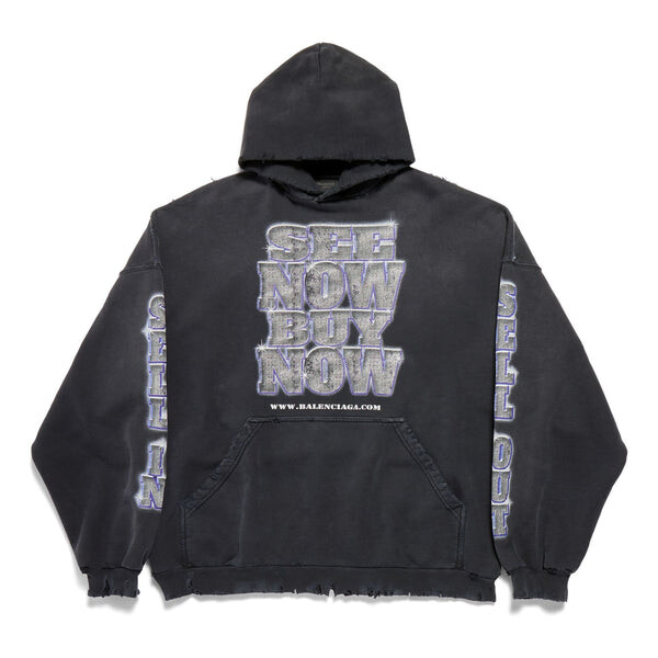 

Толстовка snbn hoodie 'black' Balenciaga, черный
