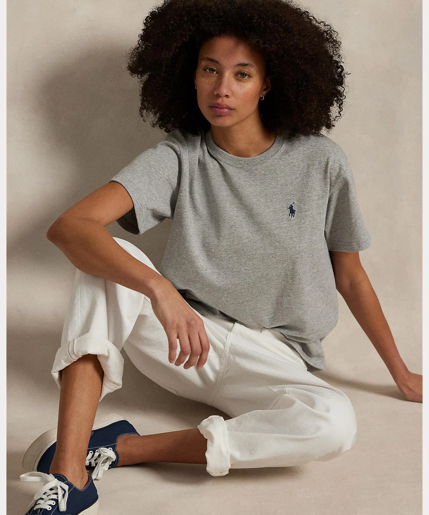 Женская футболка POLO RALPH LAUREN из хлопка с круглым вырезом