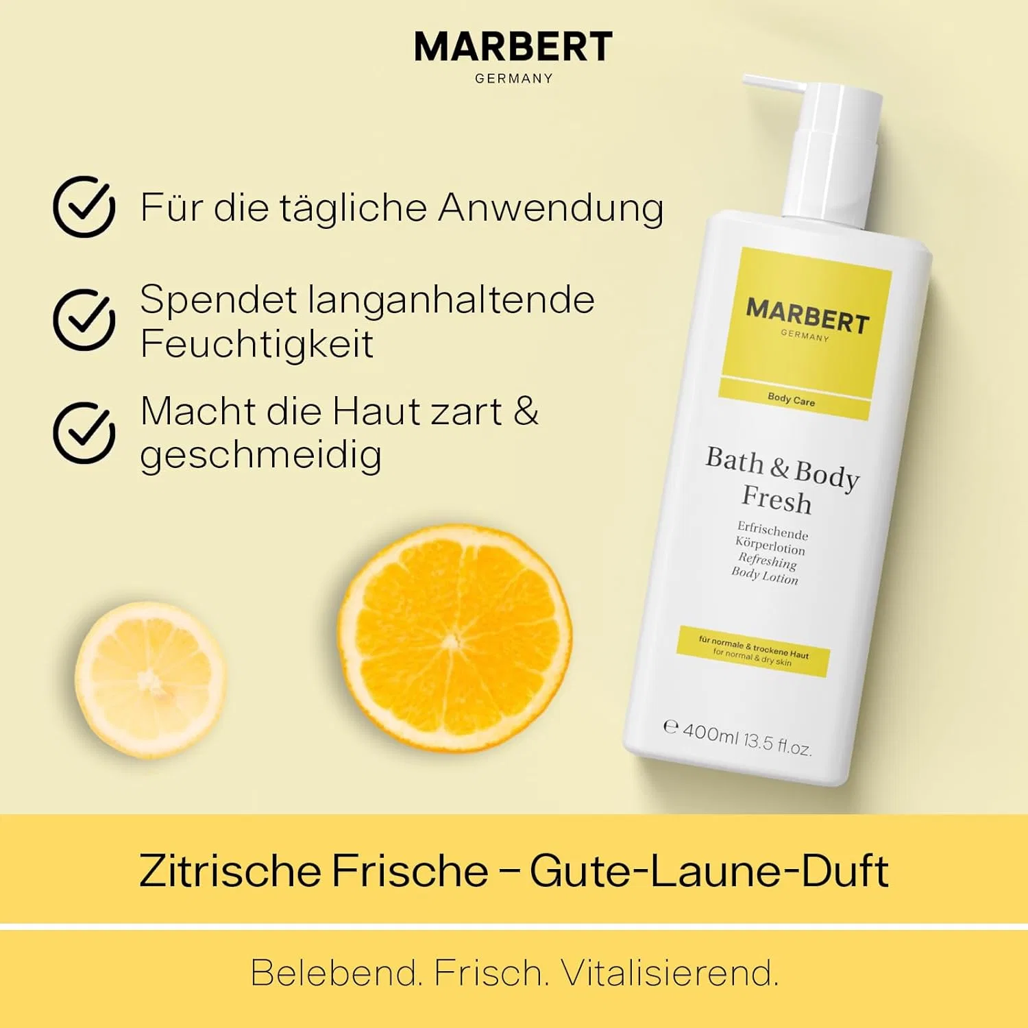 Освежающий лосьон для тела Marbert Bath & Body Fresh с цитрусовым ароматом, 4 шт. Marbert — фото 2