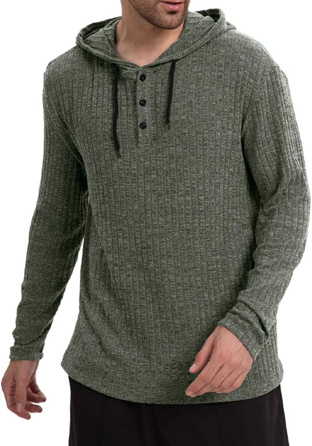 

Wankang вязаный худи для мужчин с четвертью застежки
