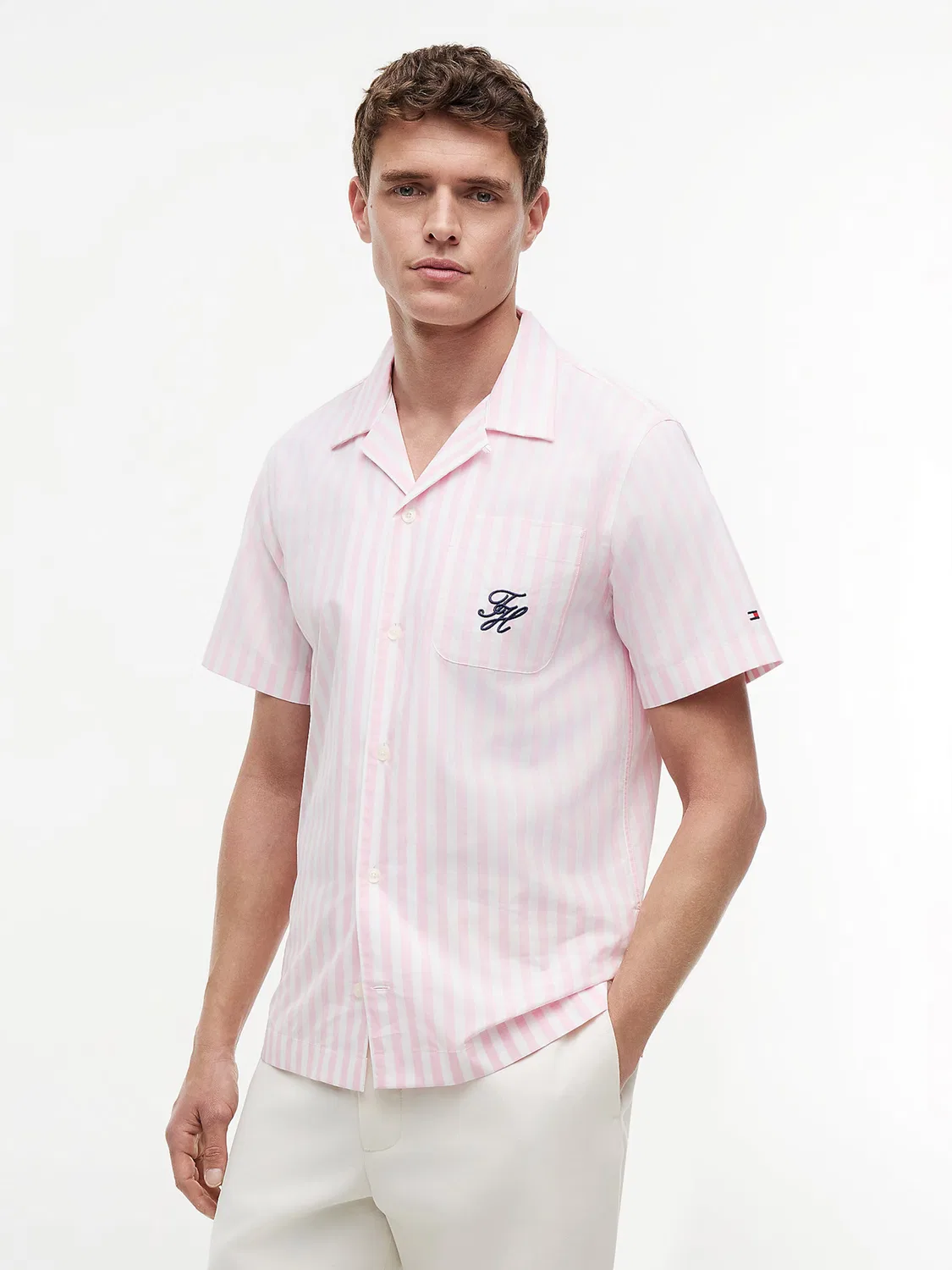 Рубашка на пуговицах стандартного кроя Tommy Hilfiger, Light Pink — фото 2