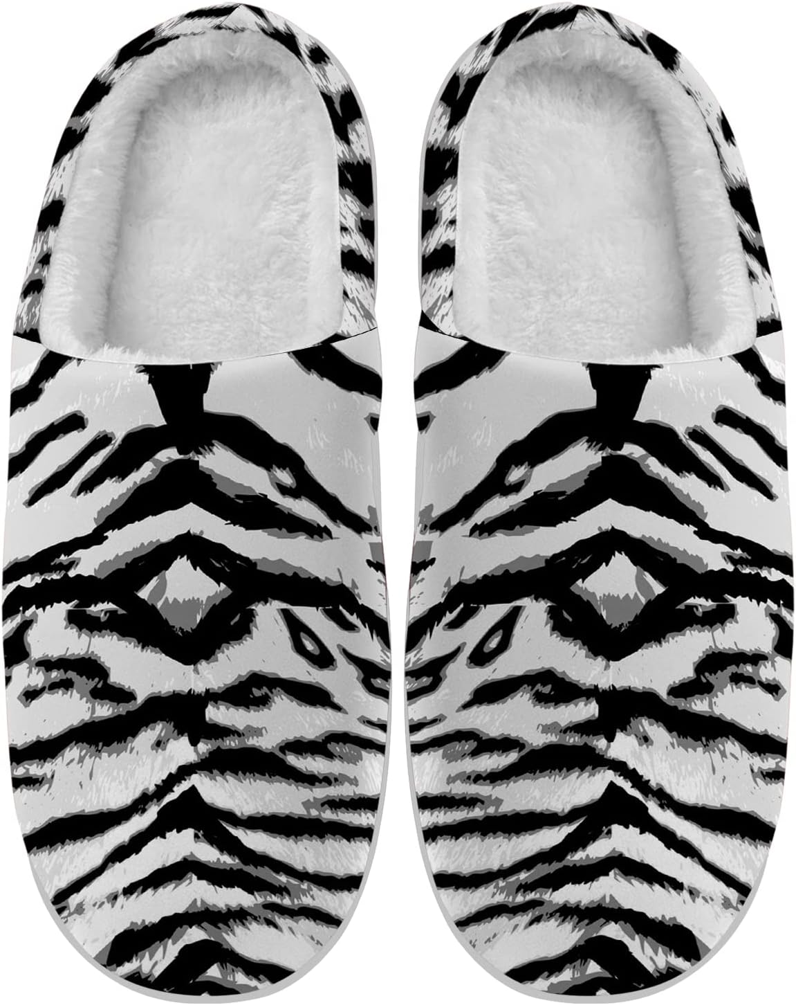 

Домашние тапочки Ciadoon с принтом тигра для женщин и мужчин, тапочки с мягкой подошвой с эффектом памяти, пушистые зимние сандалии, обувь, подарки, белый