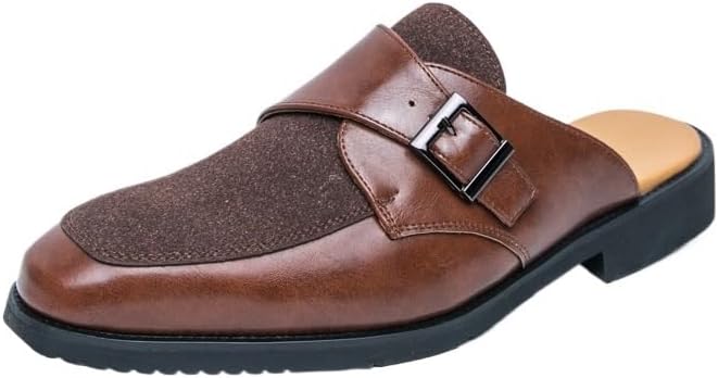 

Мужские кожаные туфли Zestrelax Oxford Derby с заостренным носком, формальные деловые открытые тапочки, удобные, дышащие, стильные, офисные сандалии, коричневый