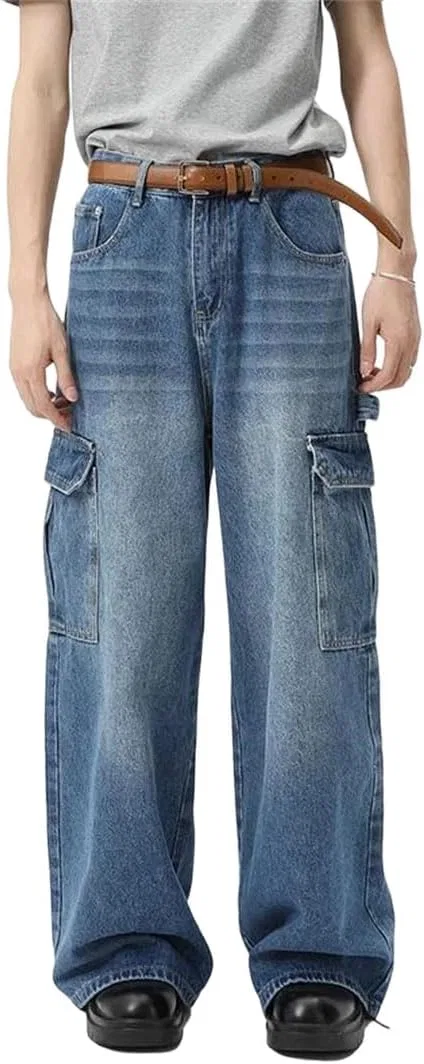Джинсы Utility Cargo Wide Leg, синие