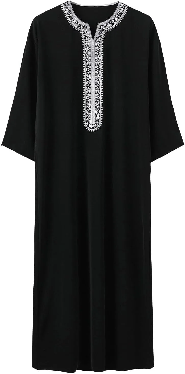 

Мужская мусульманская кафтан-тауб с длинными рукавами и капюшоном