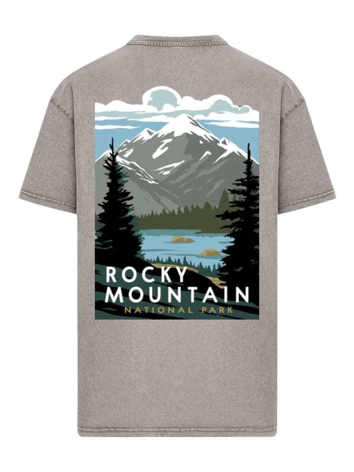 

Футболка оверсайз с изображением национальных парков США Национальный парк Роки-Маунтин в цвете Асфальт F4NT4STIC