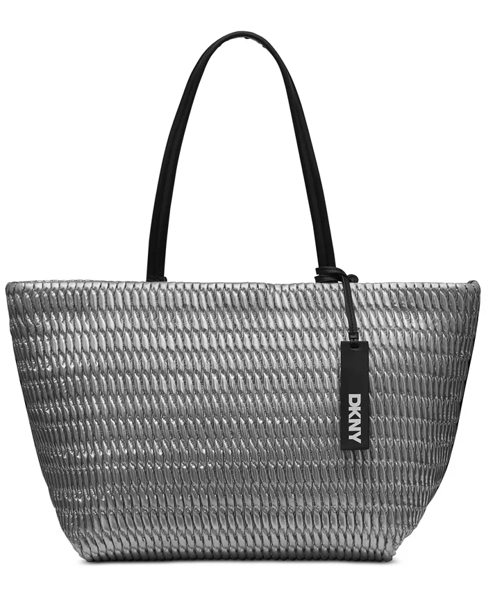 

Большая нейлоновая сумка-тоут Mack DKNY, серебряный