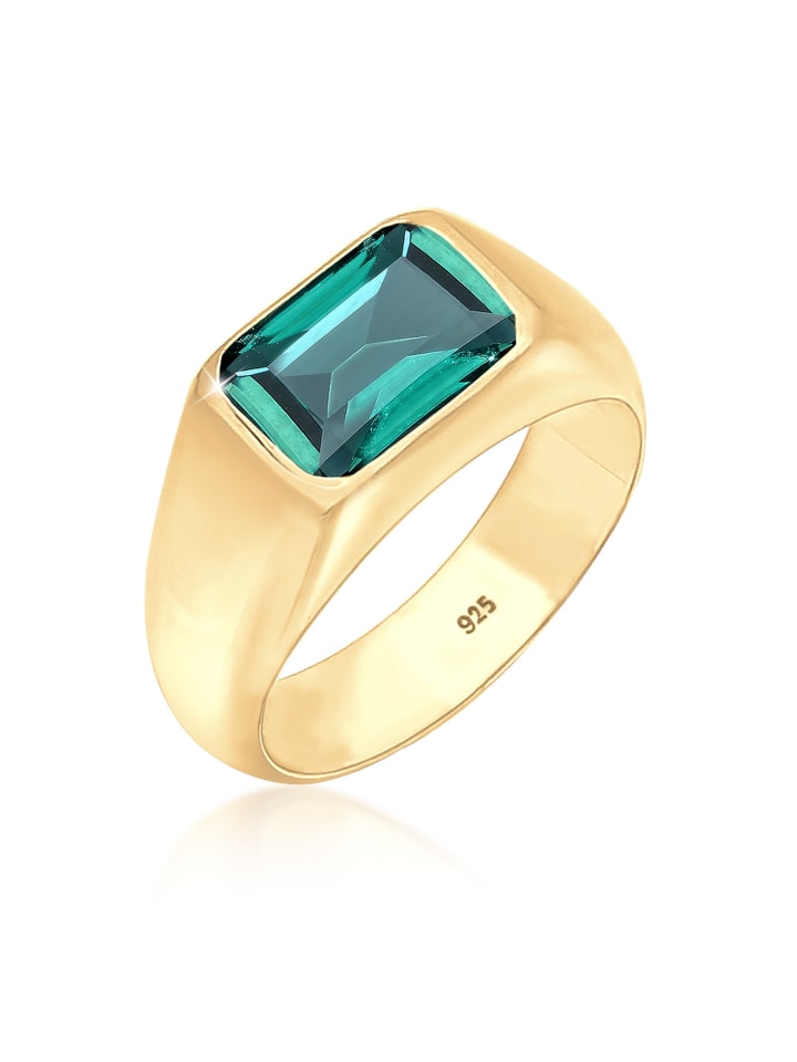 

Elli Кольцо-печатка из серебра 925 пробы, зеленое