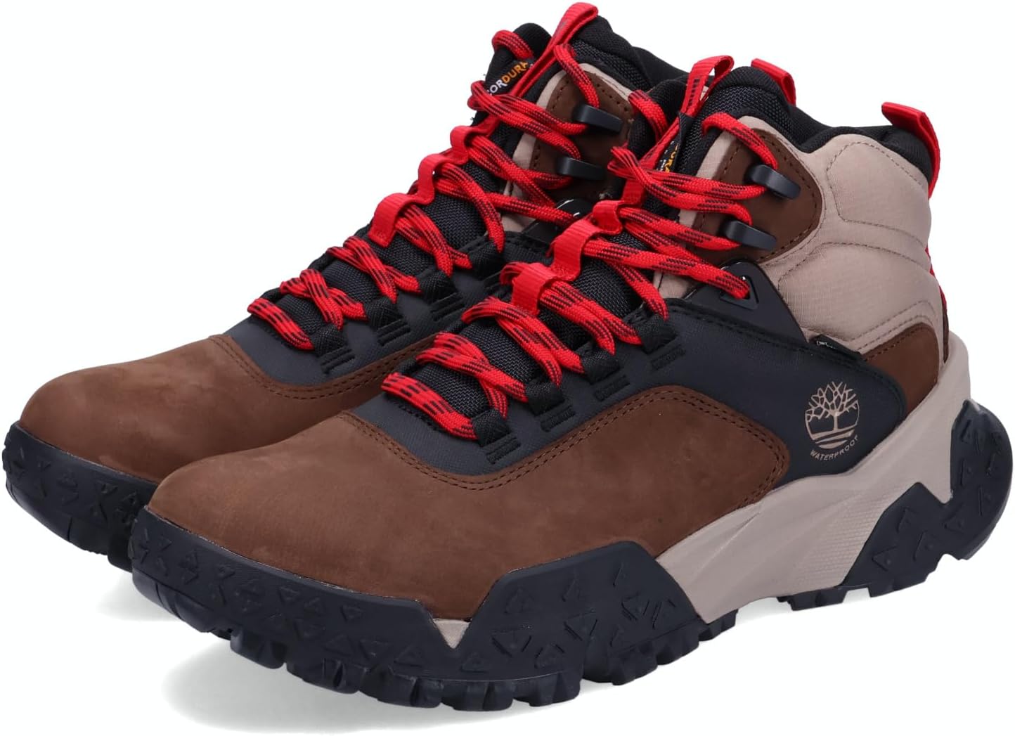 

Мужские походные ботинки Timberland Motion Scramble Mid с шнуровкой и мембраной Gore-tex, темно-коричневый