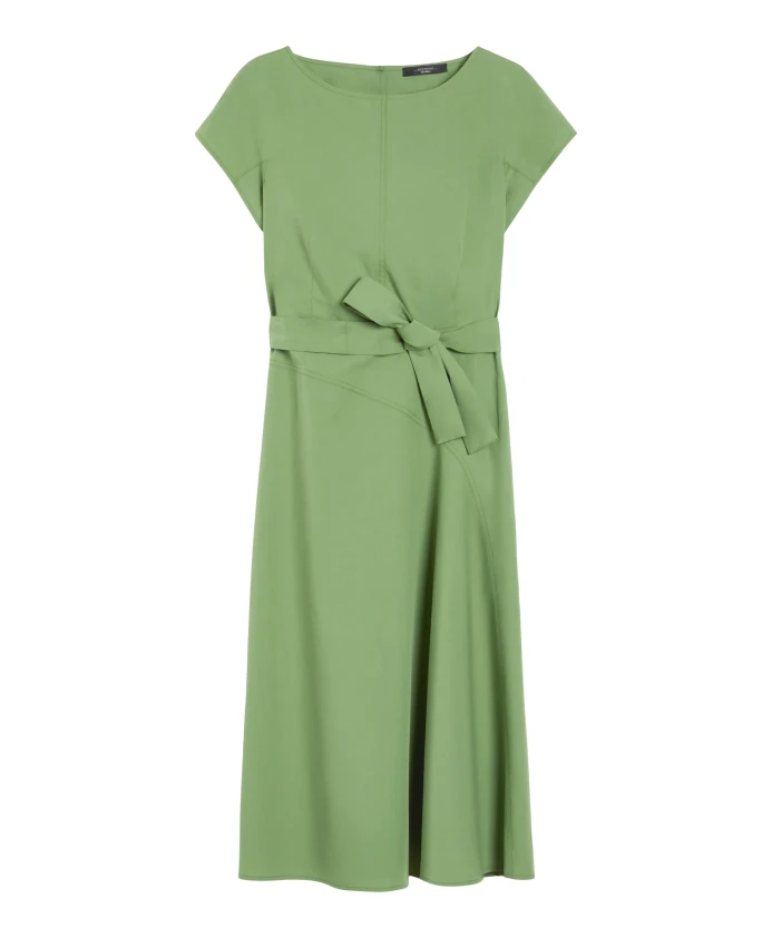 

Зеленое платье миди с вырезом-лодочкой Weekend Max Mara, зеленый