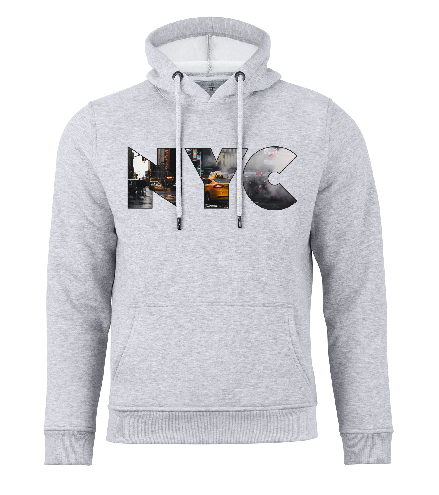 

Толстовка Cotton Prime Skyline Hoodie New York Weltenbummler Kollektion, серый меланж