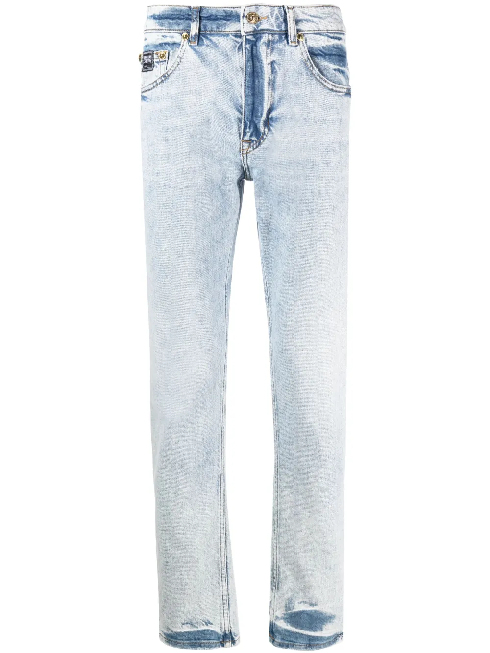 

Прямые джинсы средней посадки Versace Jeans Couture, синий
