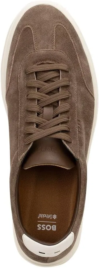 Мужские замшевые кроссовки BOSS Kieran Tenn с резиновой подошвой, размер, Medium Beige — фото 3