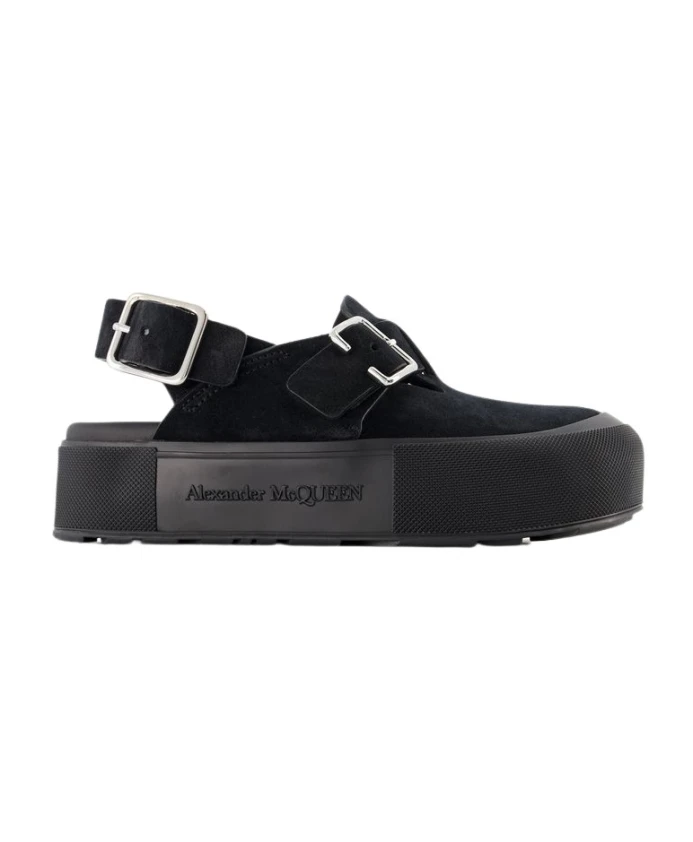 

Сликовые сандалии Mount кожа Alexander Mcqueen, черный