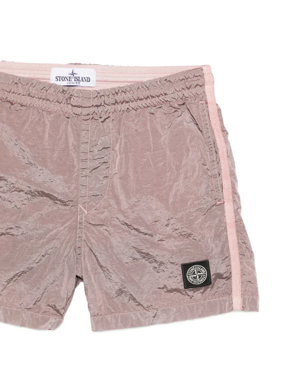 Плавки с боковой полосой Stone Island Junior, розовый — фото 3