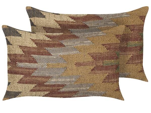 

Подушка Beliani 2 шт DEEPOR, 50x30x30 см цвет beige/grün/multicolor/rot