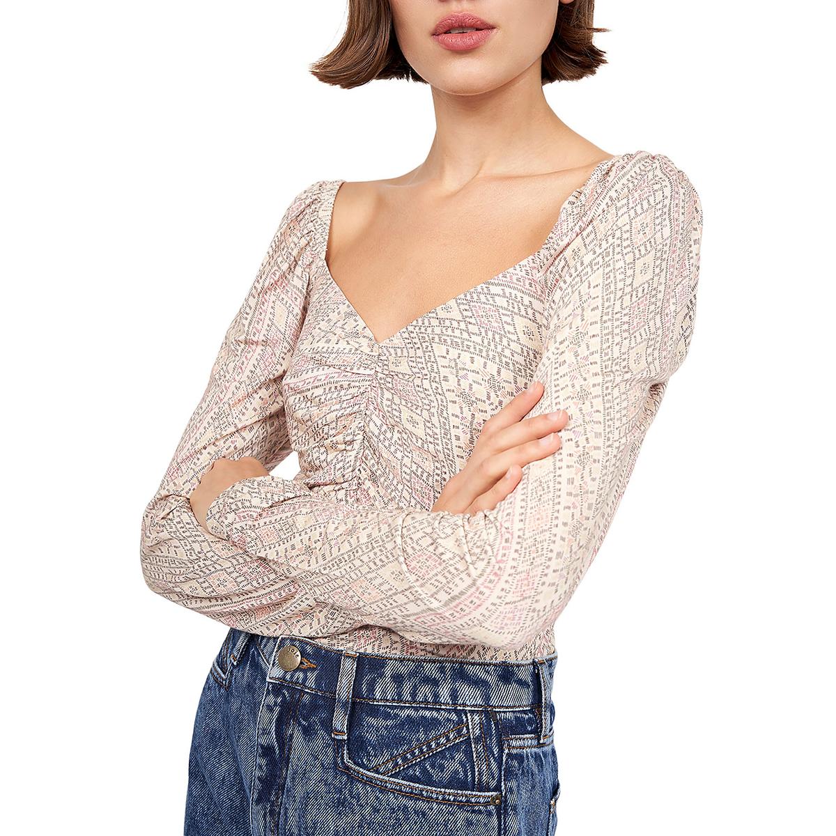

Женская блузка из искусственного шелка со сборками Serafina Soft Joie, цвет shifting sand multi