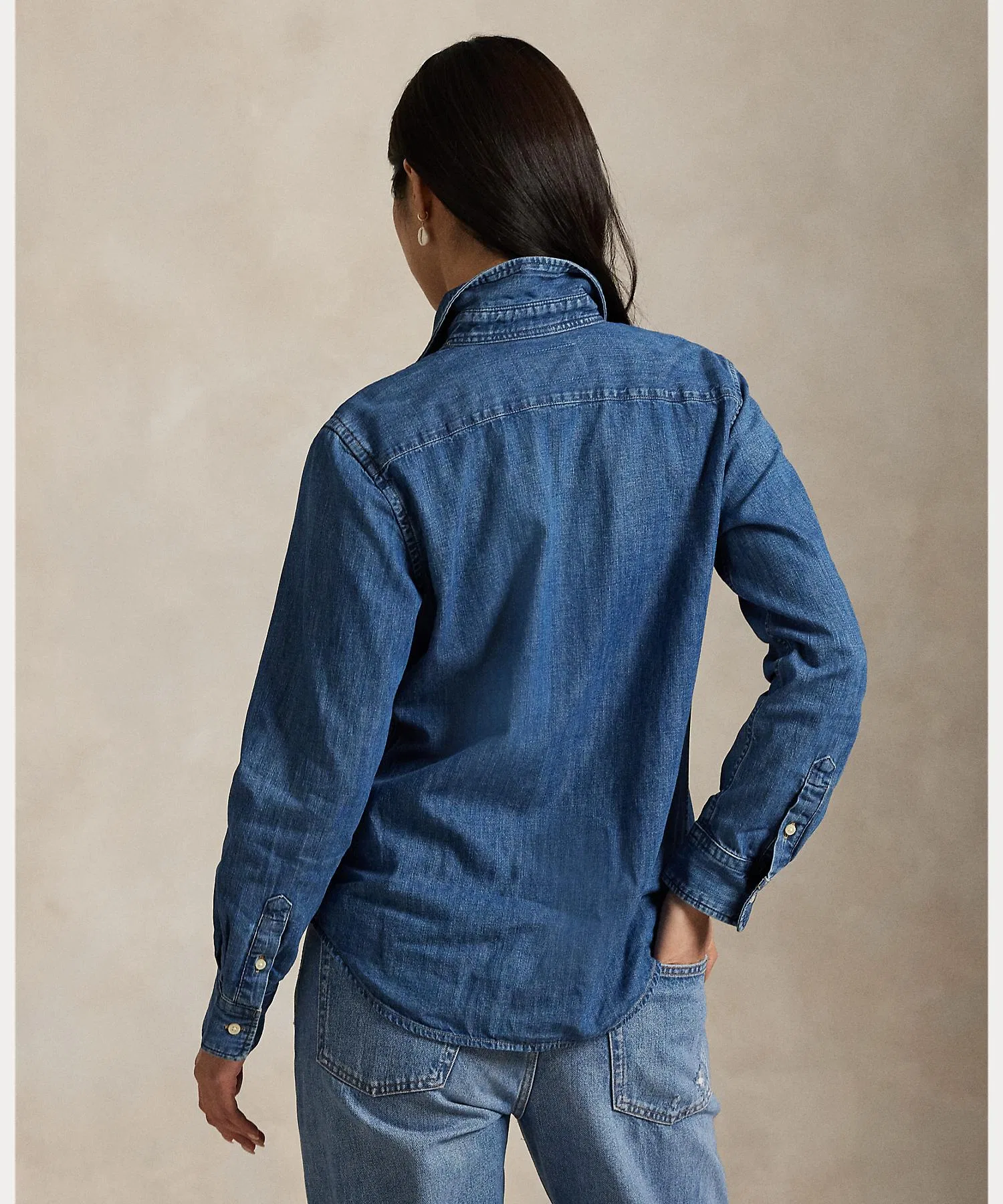 Женская рубашка Polo Ralph Lauren Slim Fit — фото 4