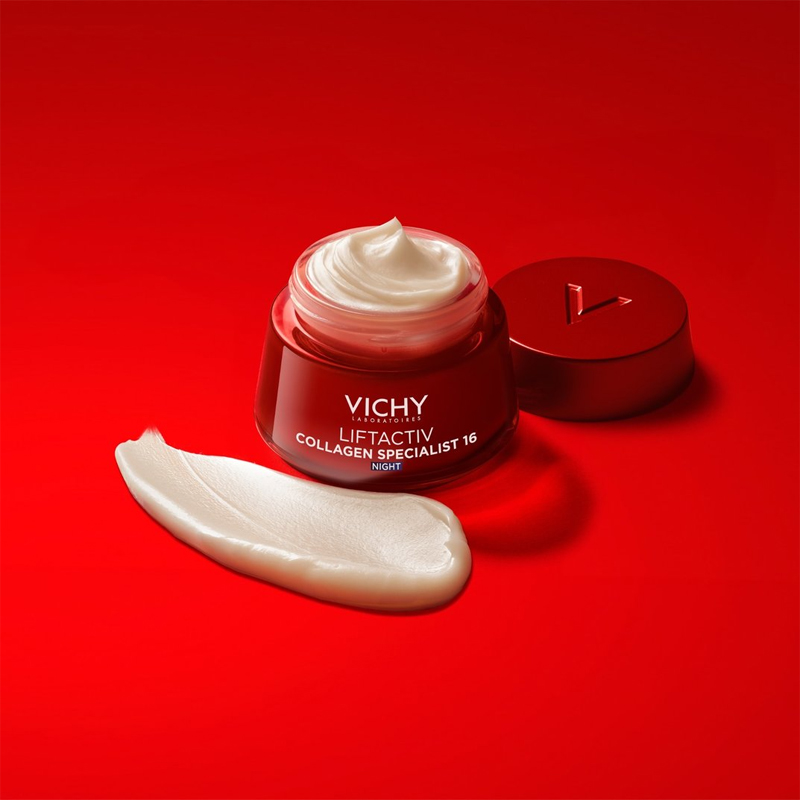 Крем для лица Vichy — Ночной с коллагеном и яичным белком для увлажнения, стабилизации и успокоения, 50 мл — фото 3