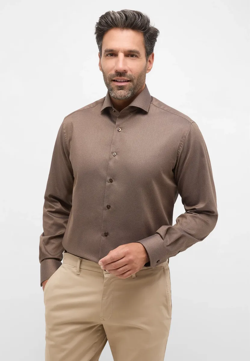 

Рубашка Eterna с длинными рукавами "MODERN FIT", коричневый