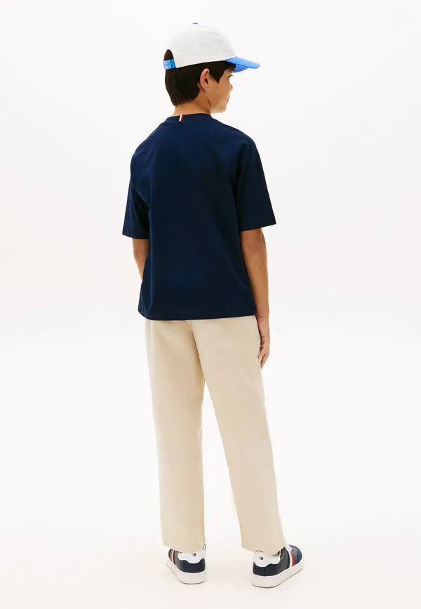 Футболка с принтом в виде флага-смайлика Tommy Hilfiger, Dark Night Navy — фото 3