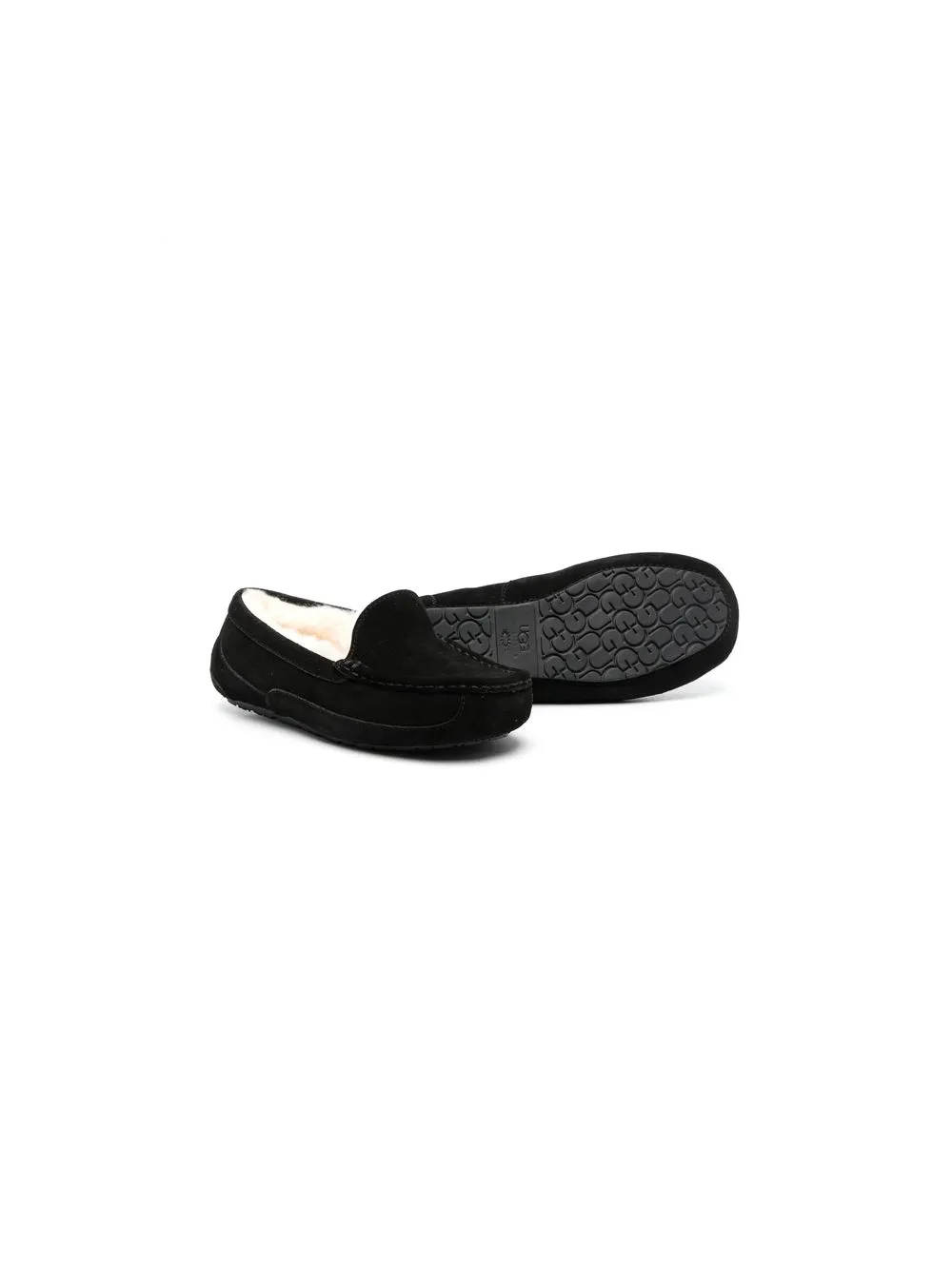 Лоферы с меховой подкладкой UGG Kids, черный — фото 2