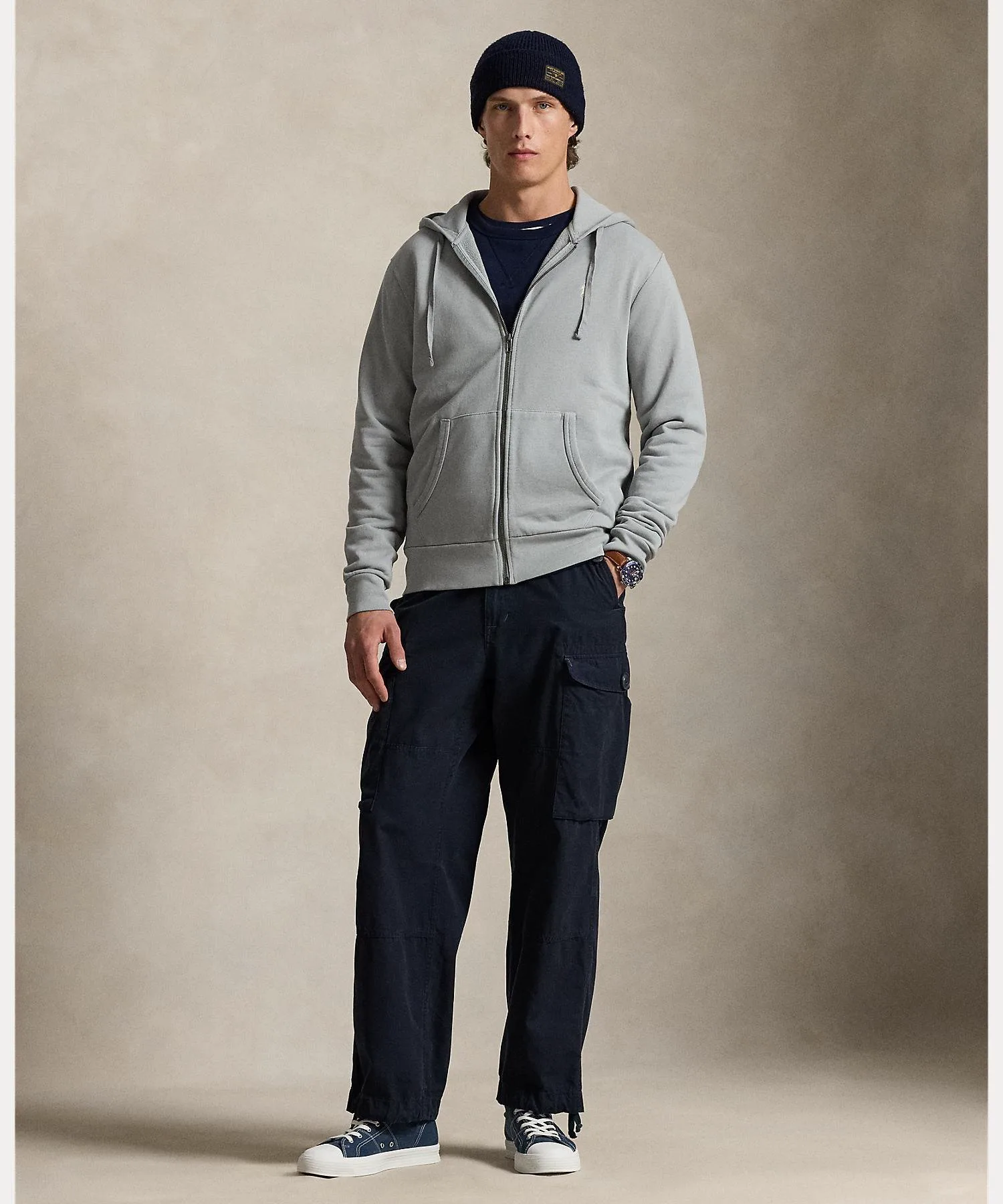Худи Loopback Terry на молнии Polo Ralph Lauren, 020 Gray — фото 2