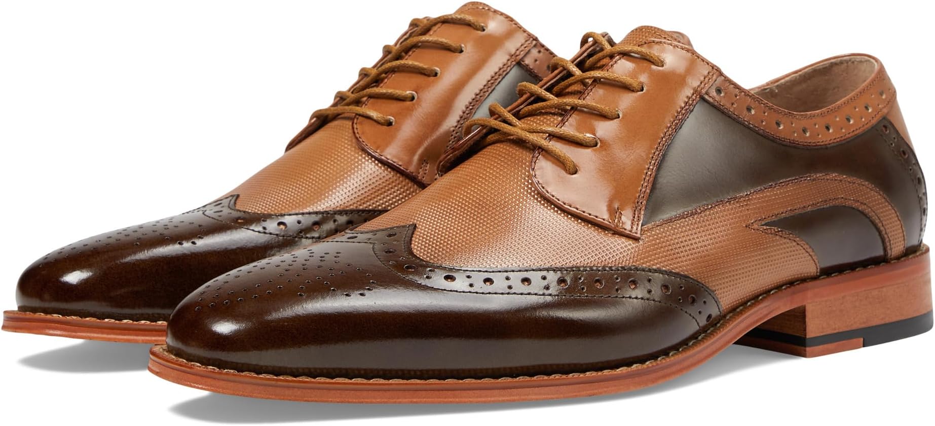 

Оксфорды Stacy Adams Ivingale Wing Tip Lace-Up, Brown Multi