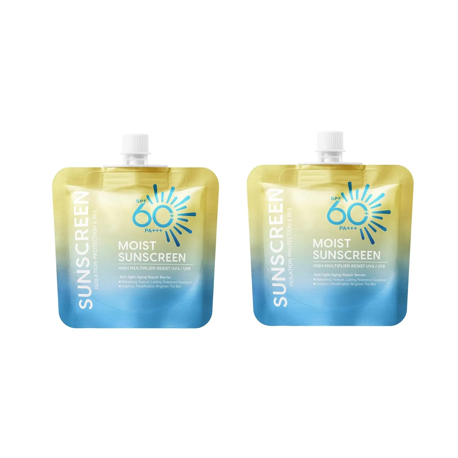 Увлажняющий солнцезащитный крем SPF 60 в дорожном формате (30 г) Generisch, 2Pc