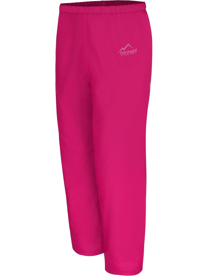 Normani Outdoor Sports Детские непромокаемые штаны с флисовой подкладкой розового цвета — фото 3