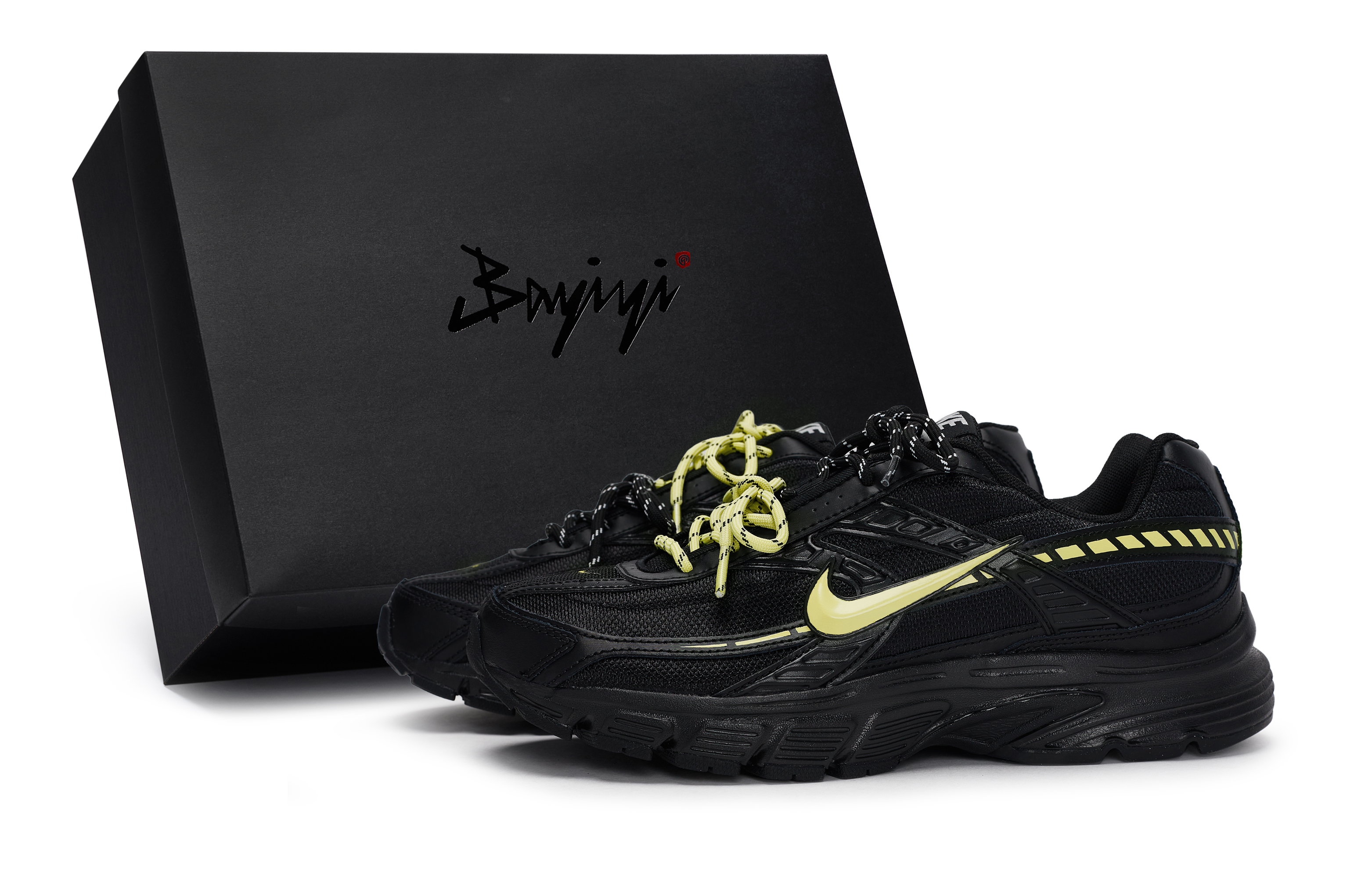 

Nike Кроссовки Initiator Anti Slip с низким верхом, износостойкие, мужские, черно-желтые