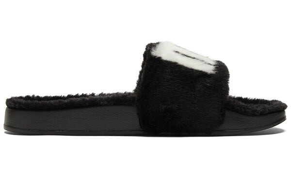 Тапочки leadcat 2.0 fuzz 'black white' Puma, черный — фото 2