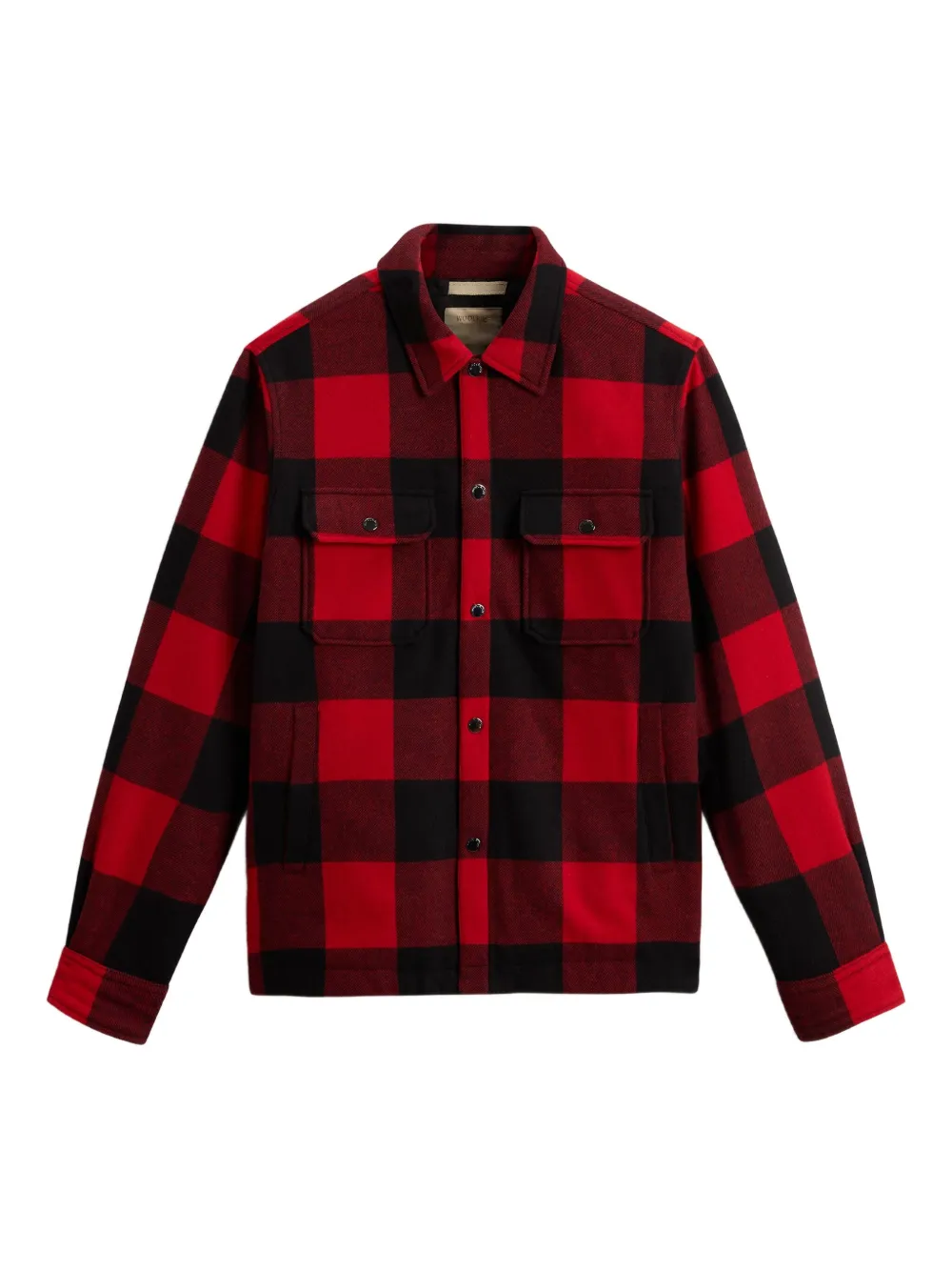 

Пиджак-рубашка из шерстяной смеси в клетку WOOLRICH, красный