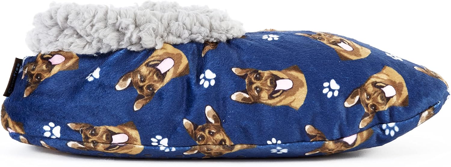 

Тапочки Comfies - Уютные домашние тапочки с шерпой для женщин и мужчин - Домашняя обувь - Подарок любителям животных - Нескользящая подошва - Один размер подходит большинству - Унисекс, German Shepherd