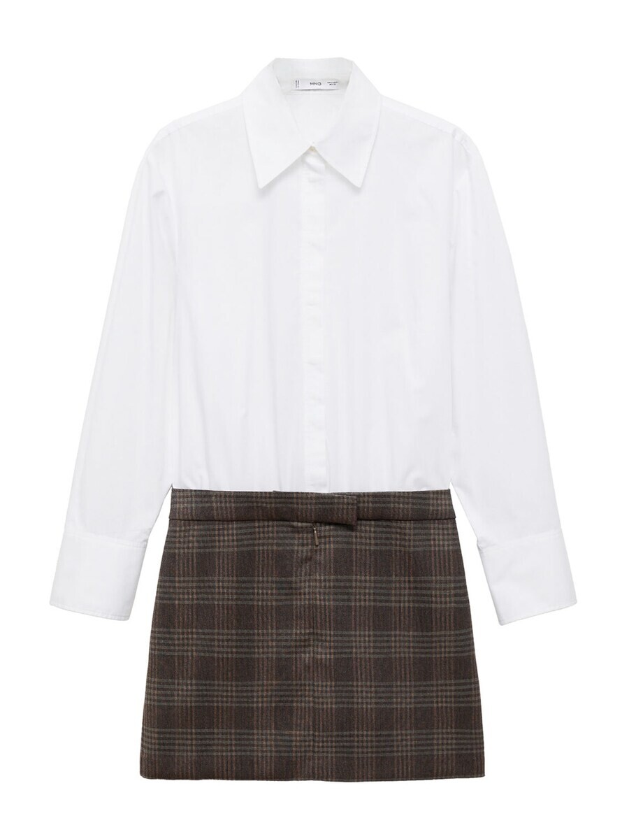 

Платье рубашка MANGO Shirt Dress Combi, белый