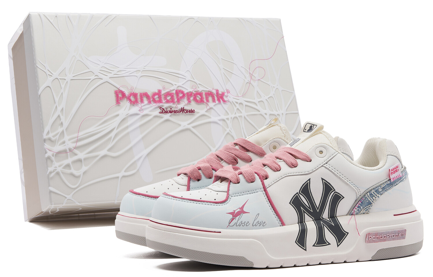 

Кроссовки MLB Chunky Liner Skateboarding Shoes Unisex Low-top Heather Gray/Dusty Pink, цвет Gray powder unisex model